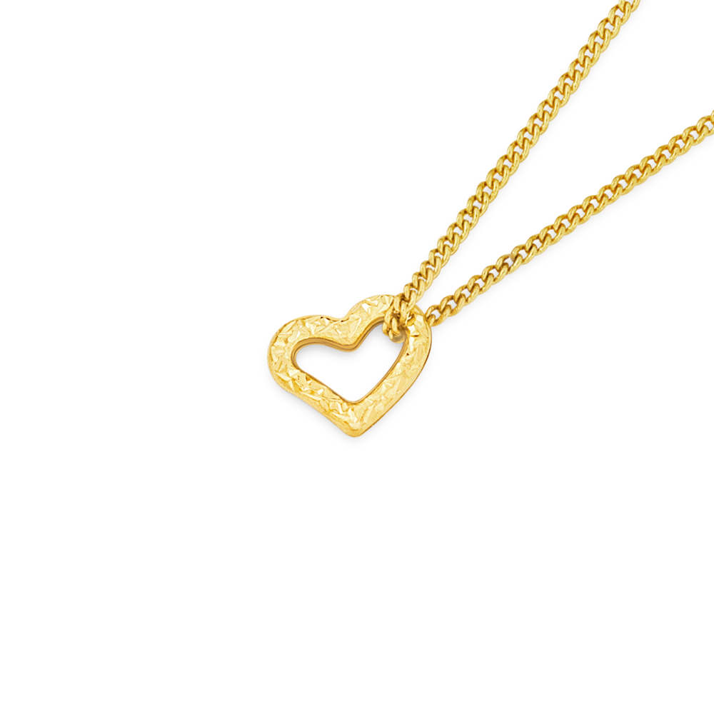 9ct Gold 8mm Floating Heart Pendant Goldmark (AU)