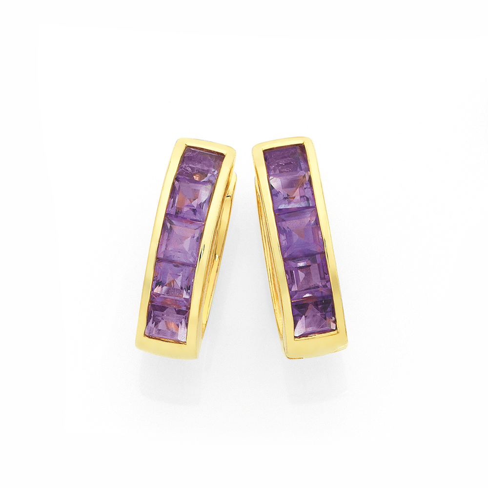 Amethyst huggies discount