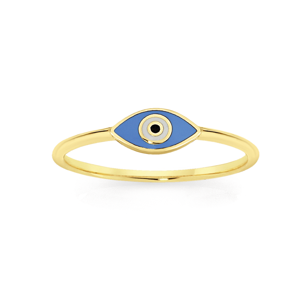 Evil Eye Gold Zircon Adjustable Rings – Sutra Wear