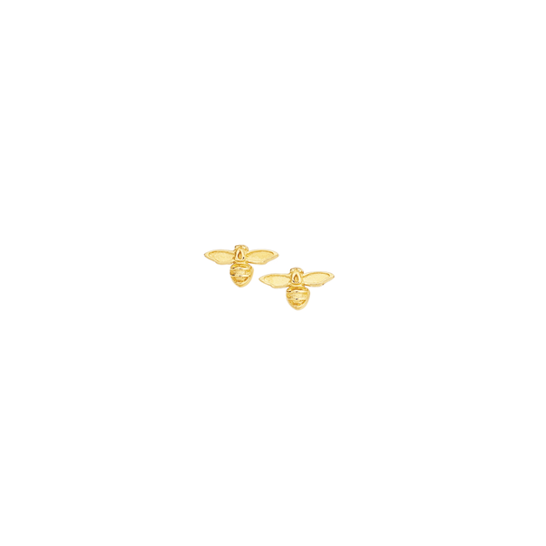 9ct Gold Bumble Bee Stud Earrings