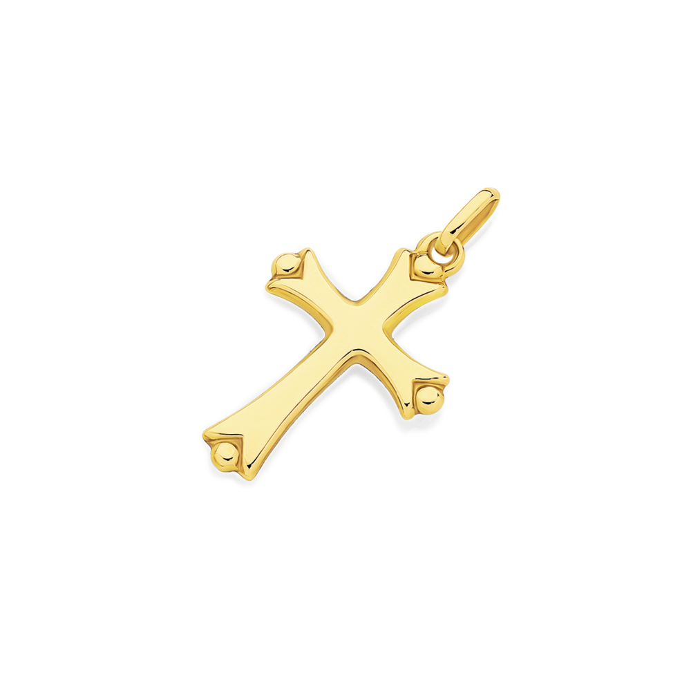 Claddagh Celtic Cross Necklace - Gold - 44515