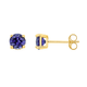 9ct Gold Created Sapphire Stud Earrings
