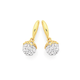 9ct Gold Crystal Drop Earrings