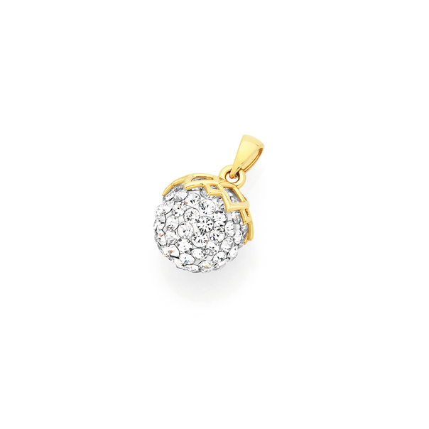 9ct Gold Crystal Pendant