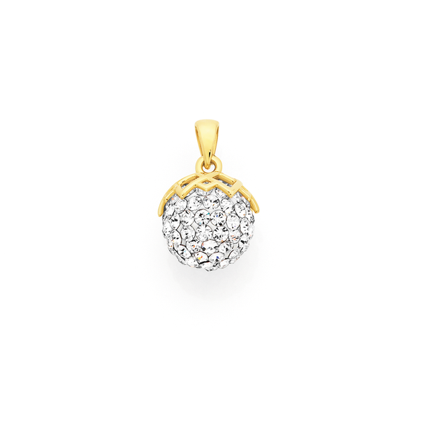 9ct Gold Crystal Pendant