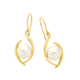 9ct Gold Cultured Freshwater Button Pearl Hook Earrings