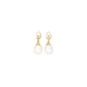 9ct Gold Cultured Freshwater Pearl & Cubic Zirconia Stud Earrings