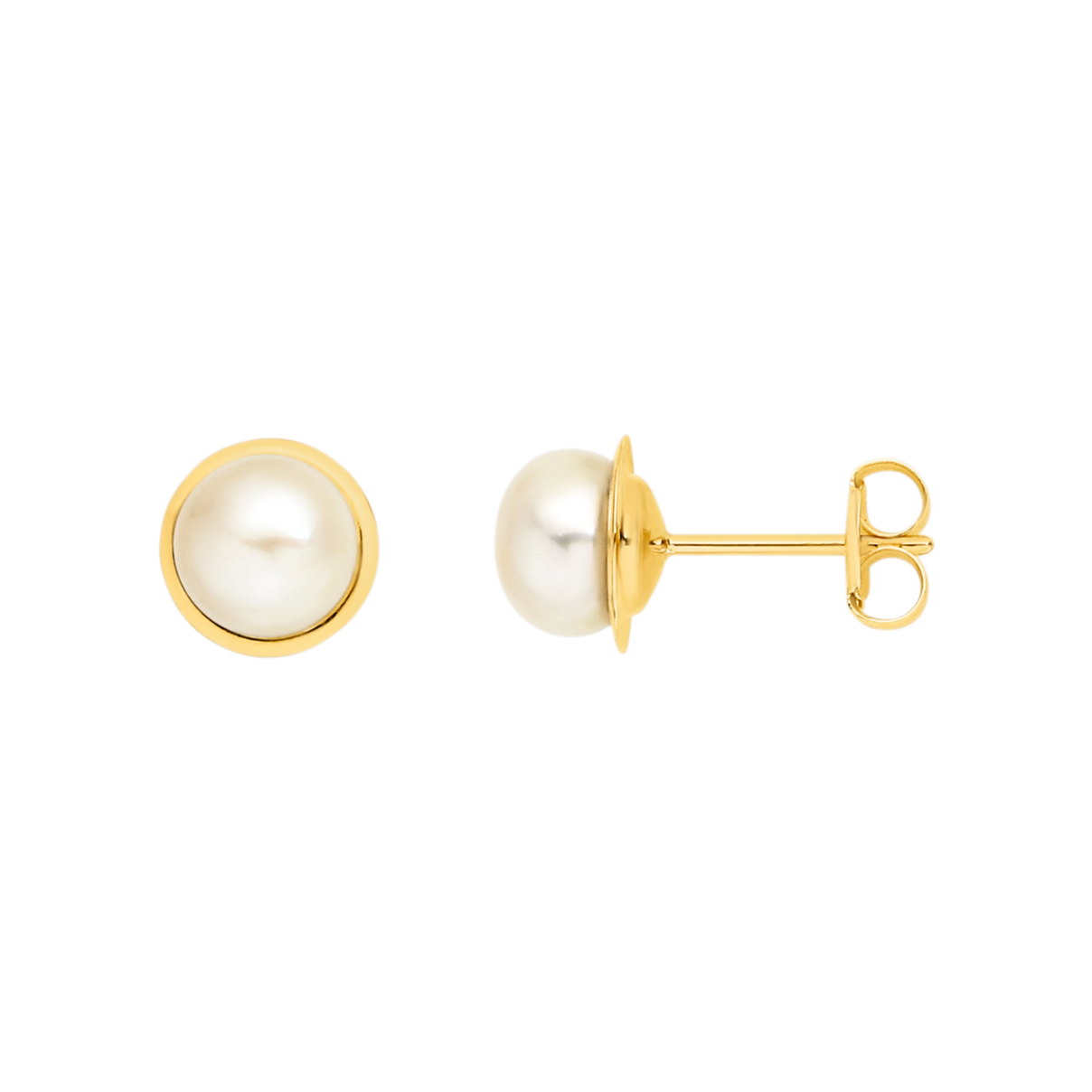 9ct Gold Cultured Freshwater Pearl Gold Framed Earrings | Earrings ...