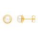 9ct Gold Cultured Freshwater Pearl Gold Framed Earrings