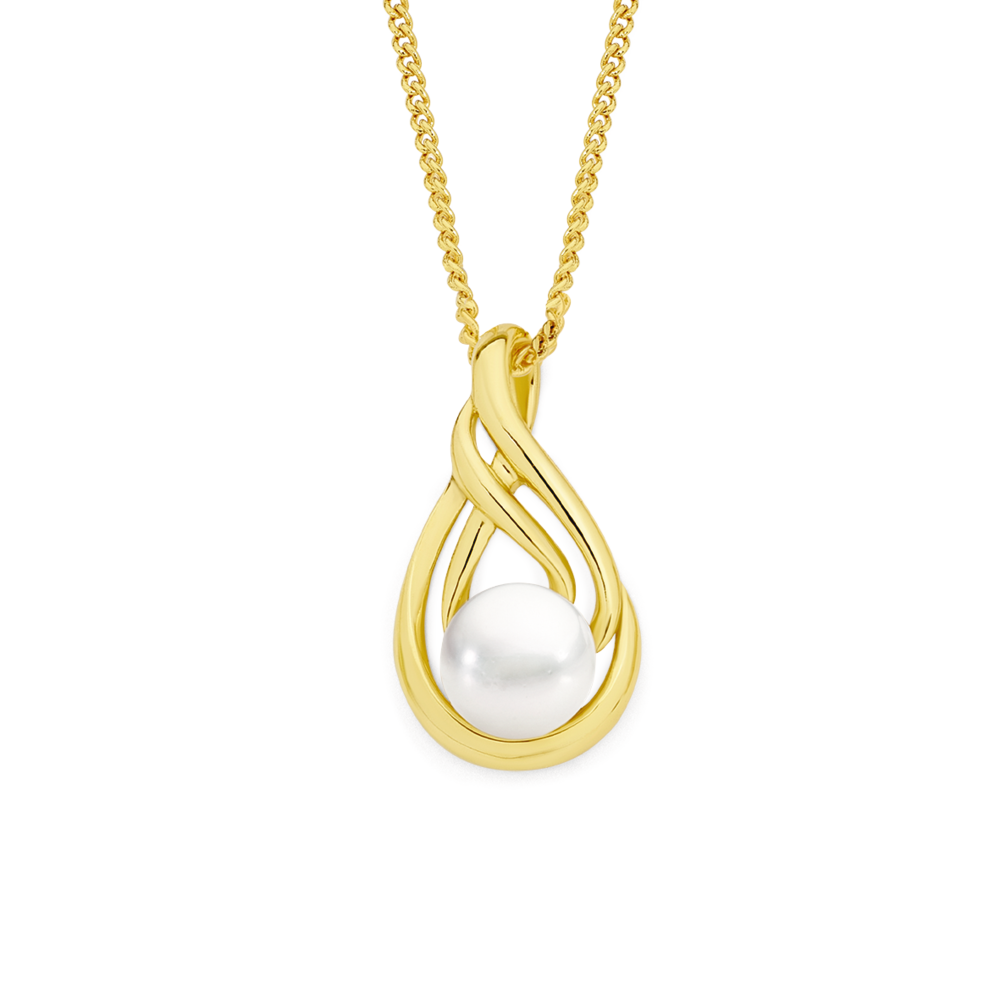 A 9ct gold ladies Rotary watch, a 9ct gold wire chain pearl necklace, and a  string of pearls with a