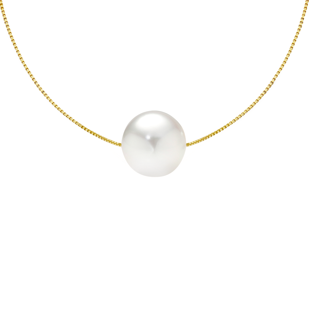 9ct Gold Cultured Freshwater Pearl Teardrop Pendant in White | Prouds