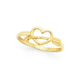 9ct Gold Cupid Arrow Open Heart Dress Ring