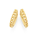 9ct Gold Curb Link Huggie Earrings
