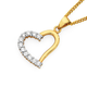 9ct Gold CZ Heart Pendant