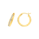 9ct Gold CZ Hoops