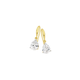 9ct Gold CZ Pear Claw Hook Earrings