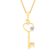 9ct Gold Diamond 21 Heart Key Pendant