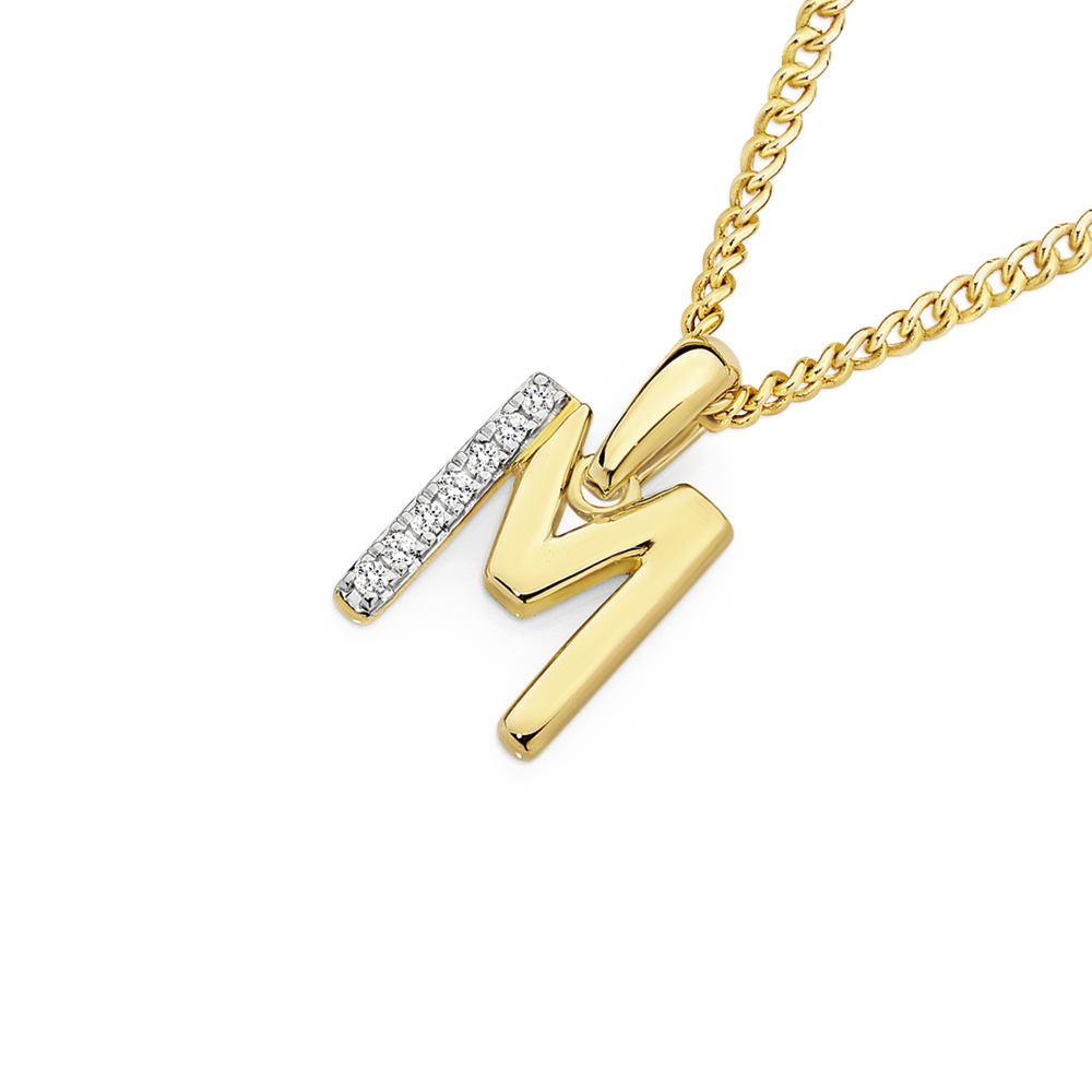 Personalized Initial Necklace in Lab Grown Diamonds–Smiling Rocks