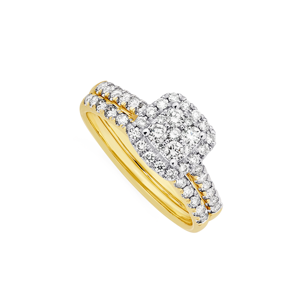 9ct White Gold Diamond Cluster Ring | Goldmark (AU)