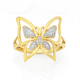 9ct Gold Diamond Butterfly Ring