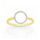 9ct Gold Diamond Circle Ring