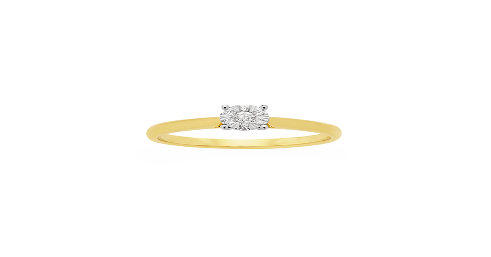 9ct Gold Diamond Cluster Ring | Goldmark (AU)