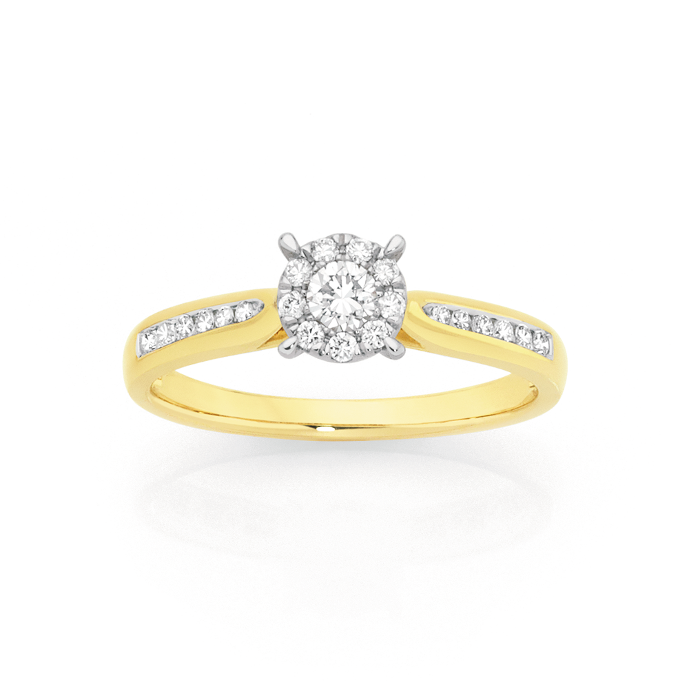 9ct Gold Diamond Snake Ring Rings Goldmark AU