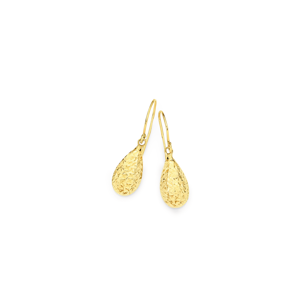 9ct Gold Oval Drop Earrings  Angus  Coote