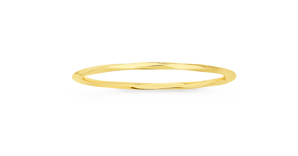 9ct Gold Diamond Cut Twist Stacker Ring | Goldmark (AU)