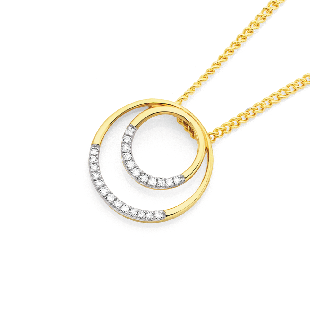 Chopard Necklace Happy Spirit Diamond Double Circle Pendant | Pampillonia  Jewelers | Estate and Designer Jewelry