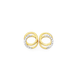 9ct Gold Diamond Double Circle Stud Earrings