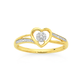9ct Gold Diamond Heart Ring
