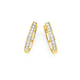 9ct Gold Diamond Huggie Hoop Earrings