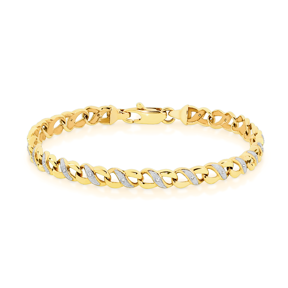 9ct Gold CZ Bracelet – B21 – DPL International