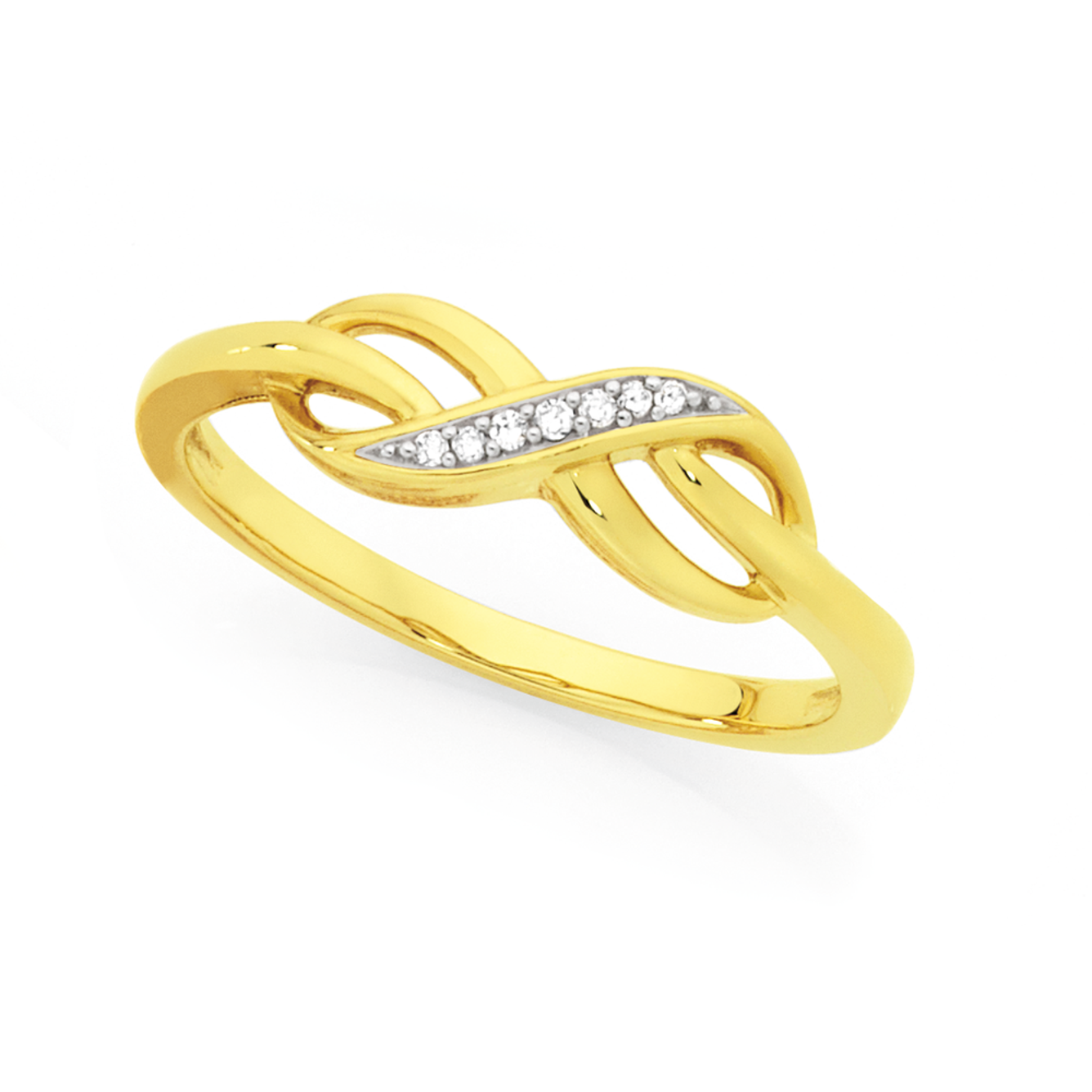 9ct Gold Blue Topaz & Diamond Heart Ring | Rings | Goldmark AU