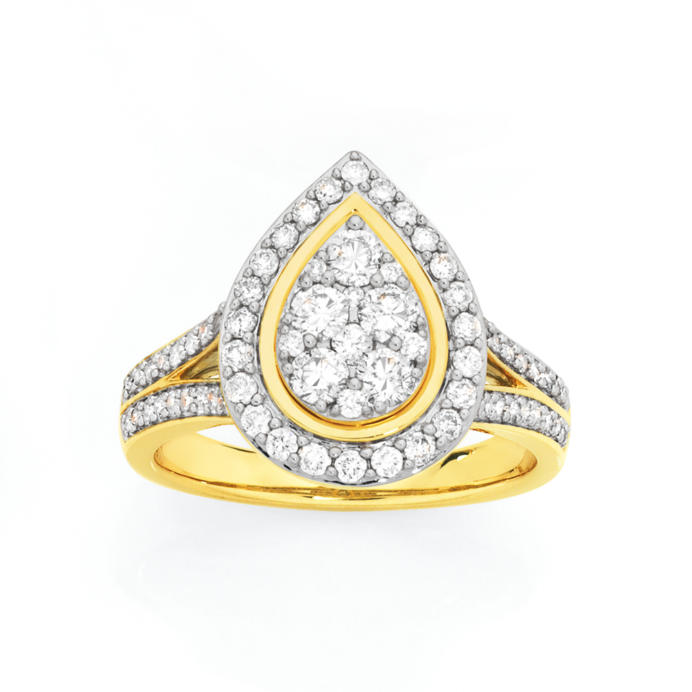 Alora by Goldmark 14ct White Gold Lab Grown Diamond Shoulder Solitaire