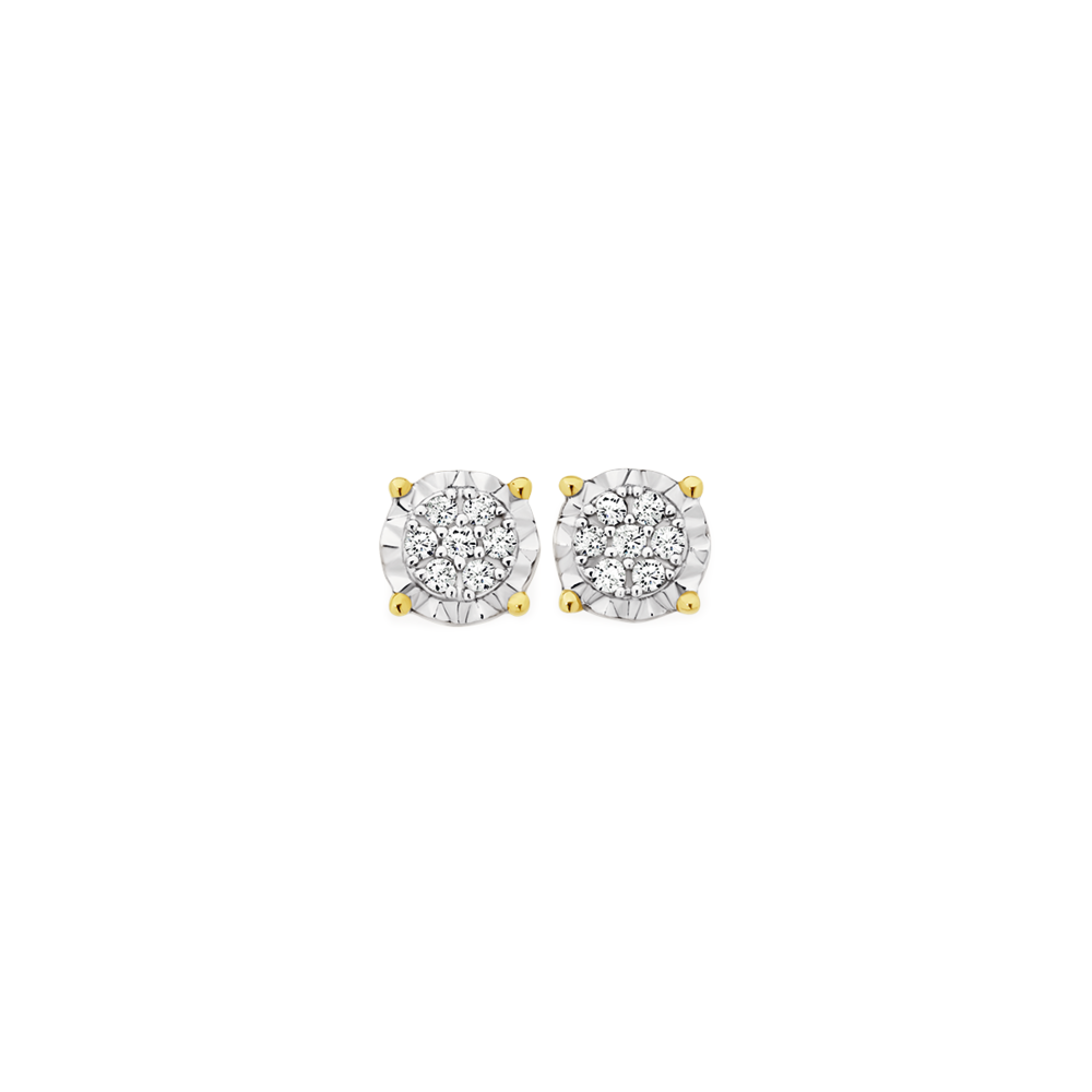 9ct gold on sale diamond earrings
