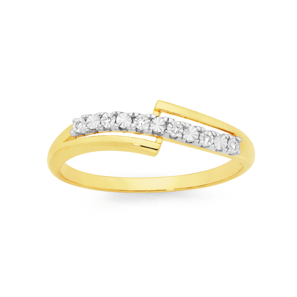 9ct Rose Gold, Diamond Teardrop Ring | Goldmark (NZ)