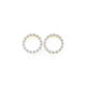 9ct Gold Diamond Open Circle Stud Earrings