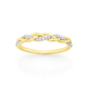 9ct Gold Diamond Plait Ring