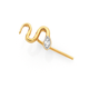 9ct Gold Diamond Set Snake Nose Stud
