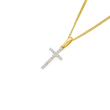 9ct Gold Diamond Small Cross Pendant $149.50 ($299) + more 50% off Goldmark jewellery