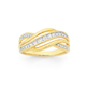 9ct Gold Diamond Swirl Dress Ring