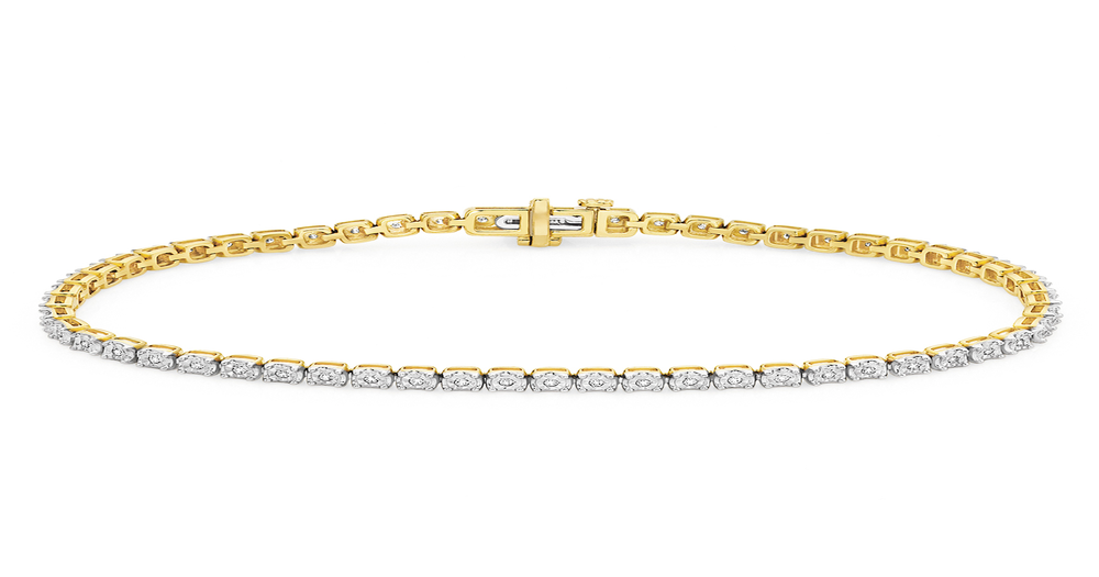 9ct Gold Diamond Tennis Bracelet Goldmark (AU)