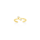 9ct Gold Dotted Double CZ Toe Ring