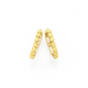 9ct Gold Dotted Front Huggie Earrings