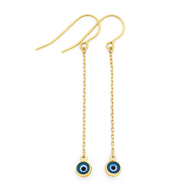 Evil eye earrings gold Clearance