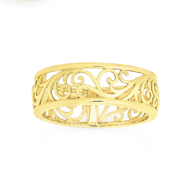 9ct Gold Filigree Dress Ring
