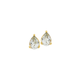 9ct Gold Green Amethyst Pear Stud Earrings