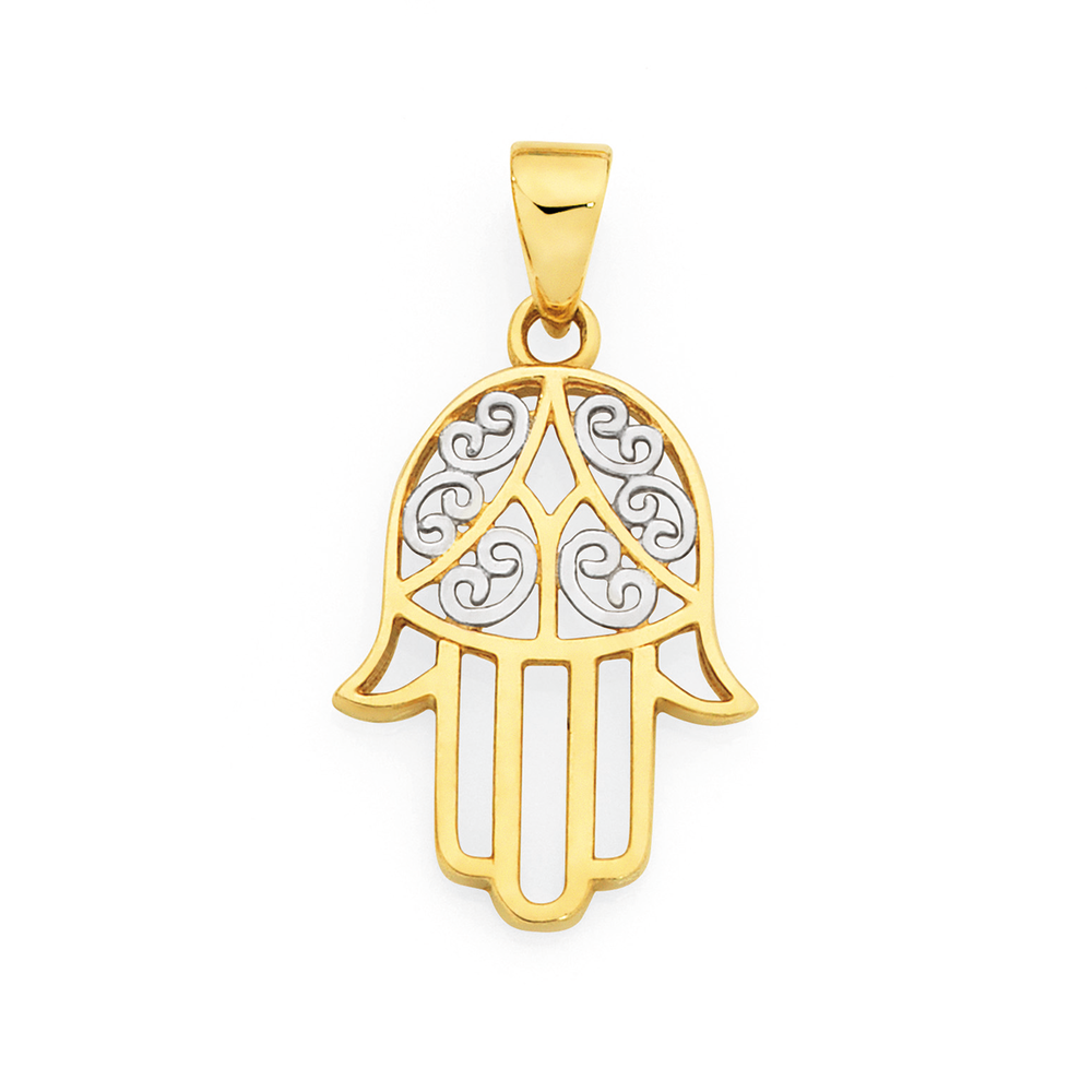 9ct Gold Hamsa Hand Pendant | Pendants 